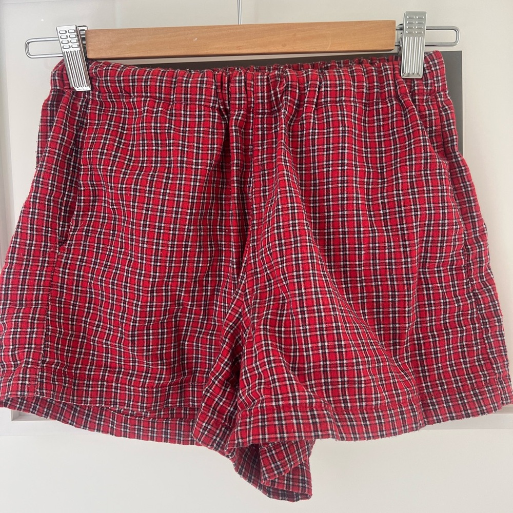 Red Plaid Shorts